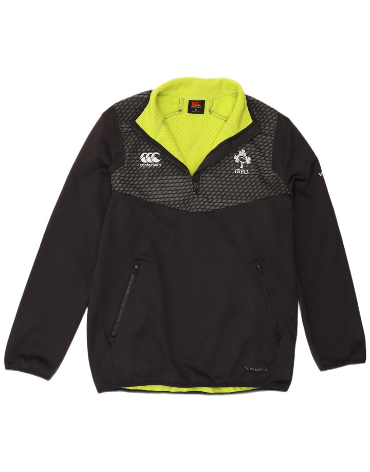 Męski dres Canterbury IRFU z zamkiem błyskawicznym na szyi, średni czarny poliester