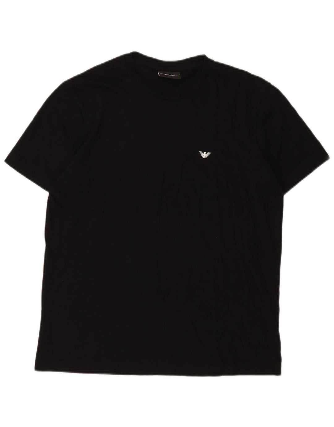 T-shirt męski Emporio Armani, średni czarny, bawełniany