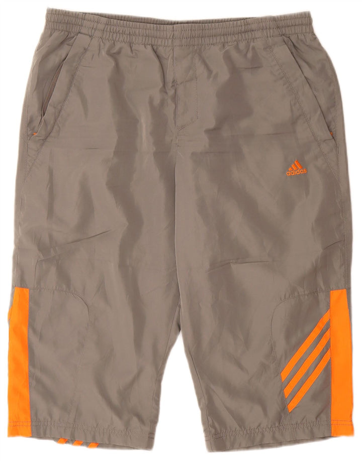 Spodenki sportowe Adidas Męskie Clima 365 Bermuda, średnioszare, z blokami kolorów