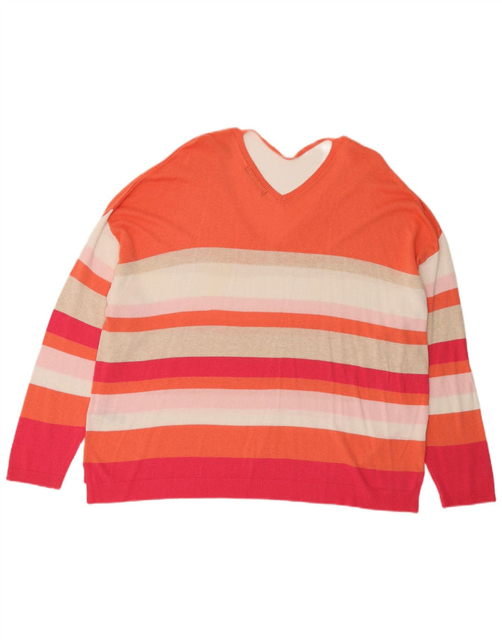 Sweter damski Marks & Spencer z dekoltem w kształcie litery V, UK 24 4XL, wielokolorowy