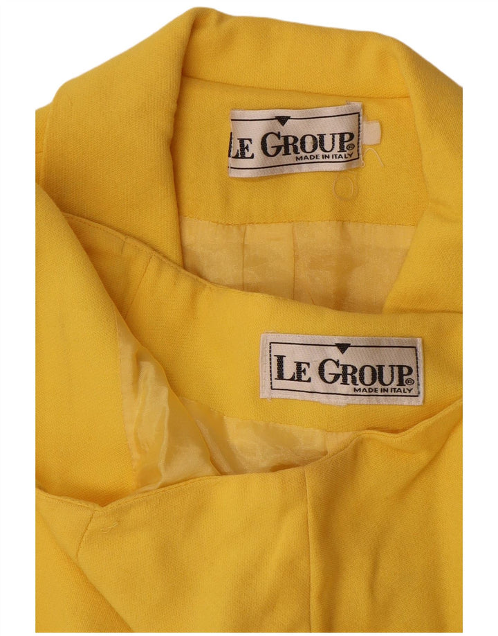 Le Group Damski zestaw spódnic zapinanych na 6 guzików, UK 12 Medium W28 Żółta wełna
