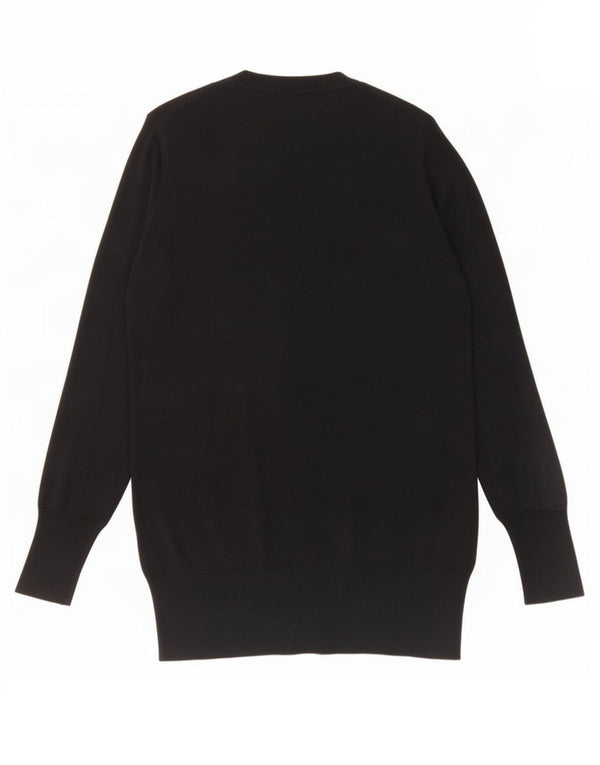 Damski sweter o przedłużonym fasonie Zara UK 14, duża, czarna wiskoza