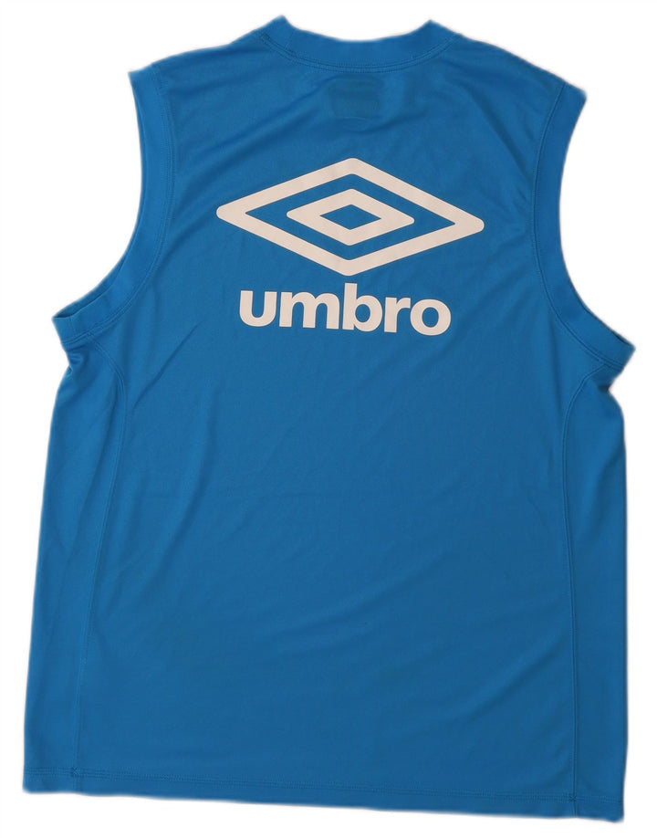Męska kamizelka z grafiką Umbro, duża niebieska, poliester