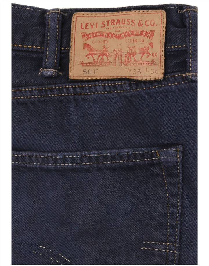 Męskie jeansy Levi's 501 Straight W38 L27 Granatowe