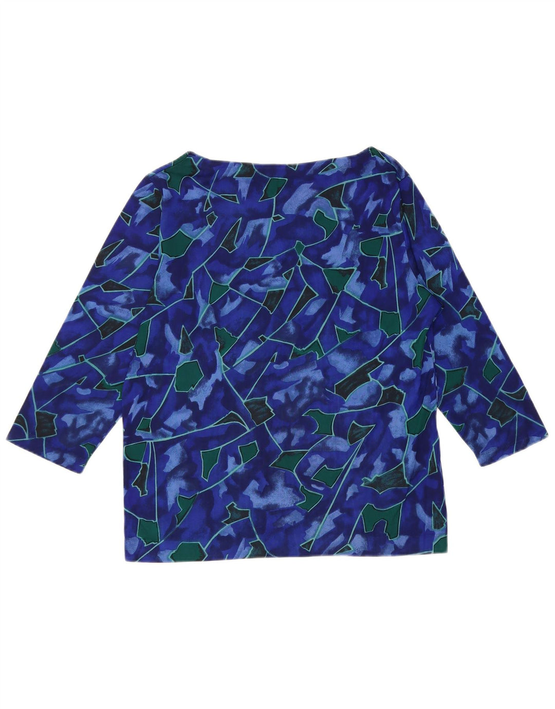 Damski top Valstar z abstrakcyjnym wzorem, rękaw 3/4, UK 18 XL, niebieski