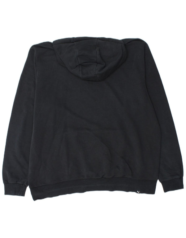 Męski sweter z kapturem i grafiką PUMA XL, czarny, bawełniany