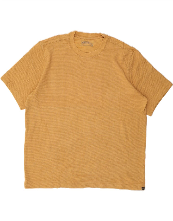 EDDIE BAUER Mens T-Shirt Top XL Yellow Cotton Vintage Eddie Bauer and Second-Hand Eddie Bauer from Messina Hembry 