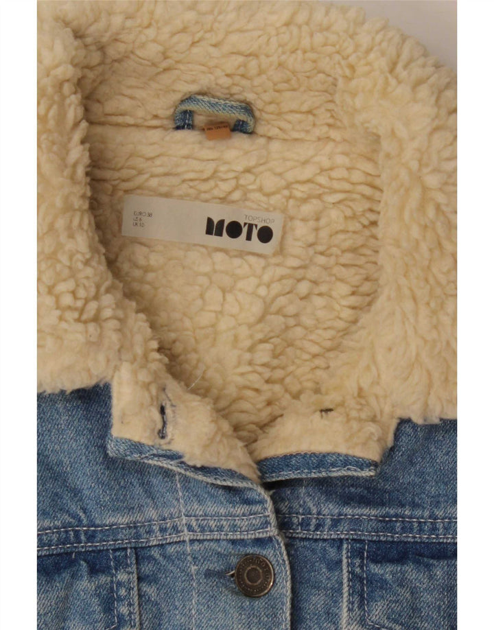 Damska kurtka dżinsowa Sherpa Topshop UK 10, mała, niebieska, bawełniana