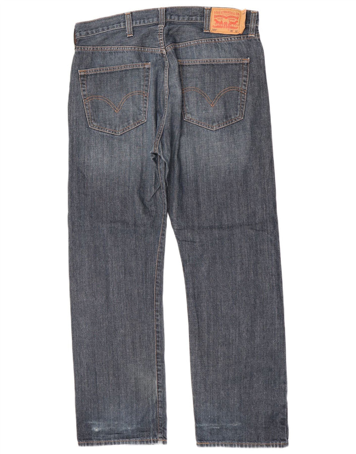 Męskie jeansy Levi's 501 Straight W38 L32 Niebieskie bawełniane