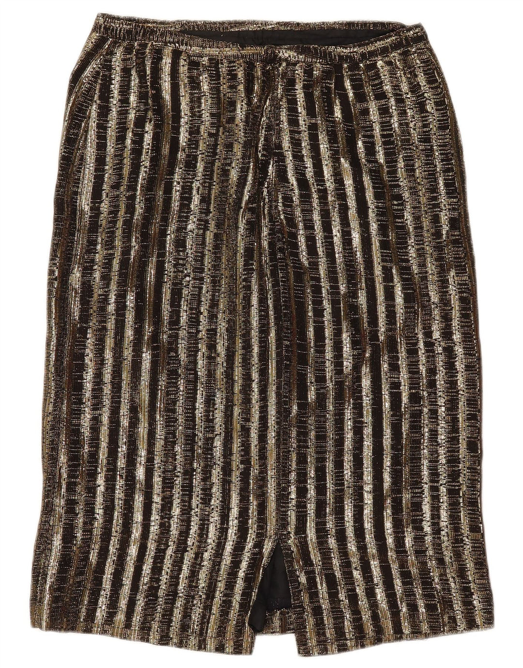 Vintage damski zestaw dwuczęściowych spódnic UK 14 Medium W29 w brązowe paski