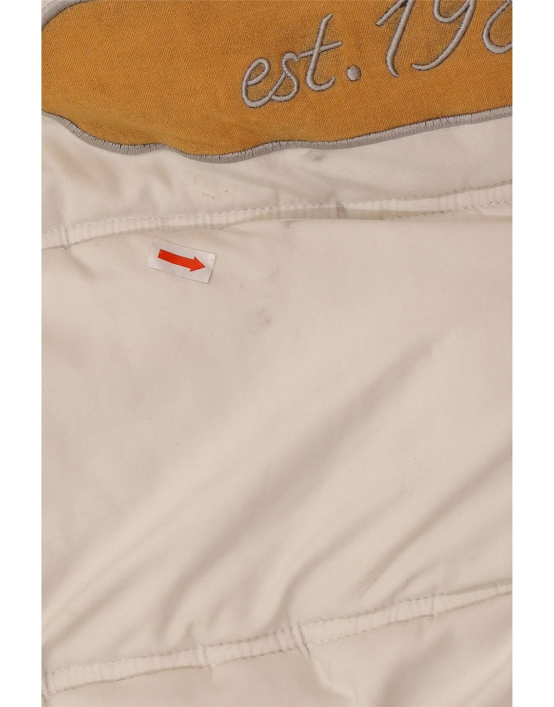 Męska wyściełana kurtka z kapturem i grafiką KARL KANI UK 44 2XL Biały poliester