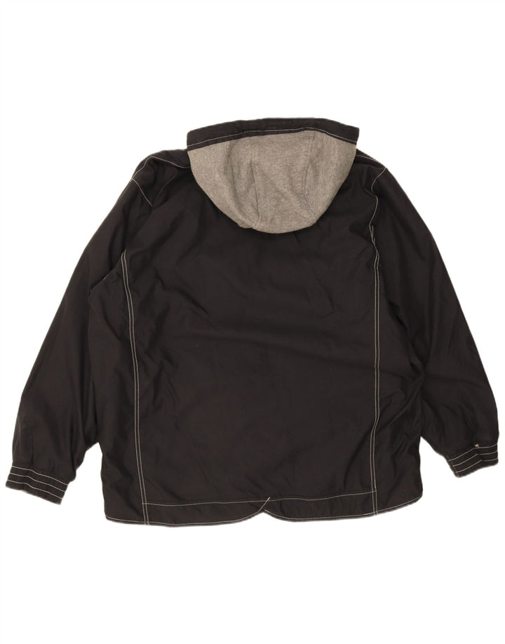 Damska kurtka wiatrówka z kapturem, oversize, Nike US 12/14, duży czarny nylon