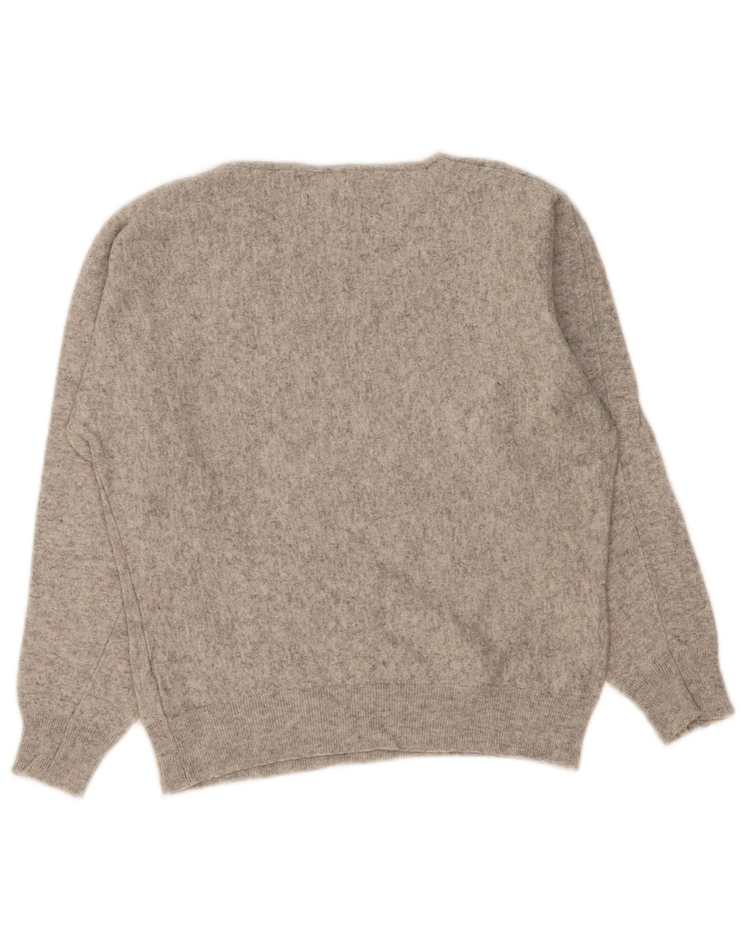 Damski sweter Massimo Dutti z dekoltem w łódkę UK 16, duży, szary, wełniany