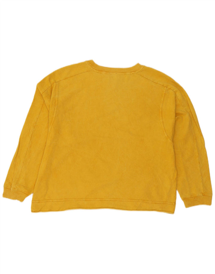 Damski sweter oversize Zara UK 10, mały, żółty, bawełniany