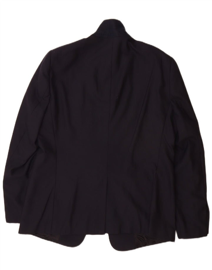 Męska marynarka Emporio Armani zapinana na 2 guziki EU 56 2XL Granatowa, dziewicza wełna