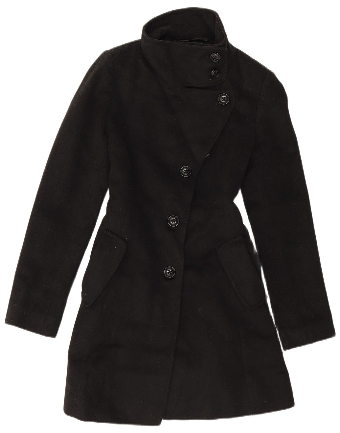 Damski płaszcz oversize Dkny US 2 XS, czarna wełna