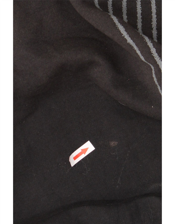 Męski sweter z kapturem Lotto UK 38/40 Średni czarny poliester z blokami kolorów