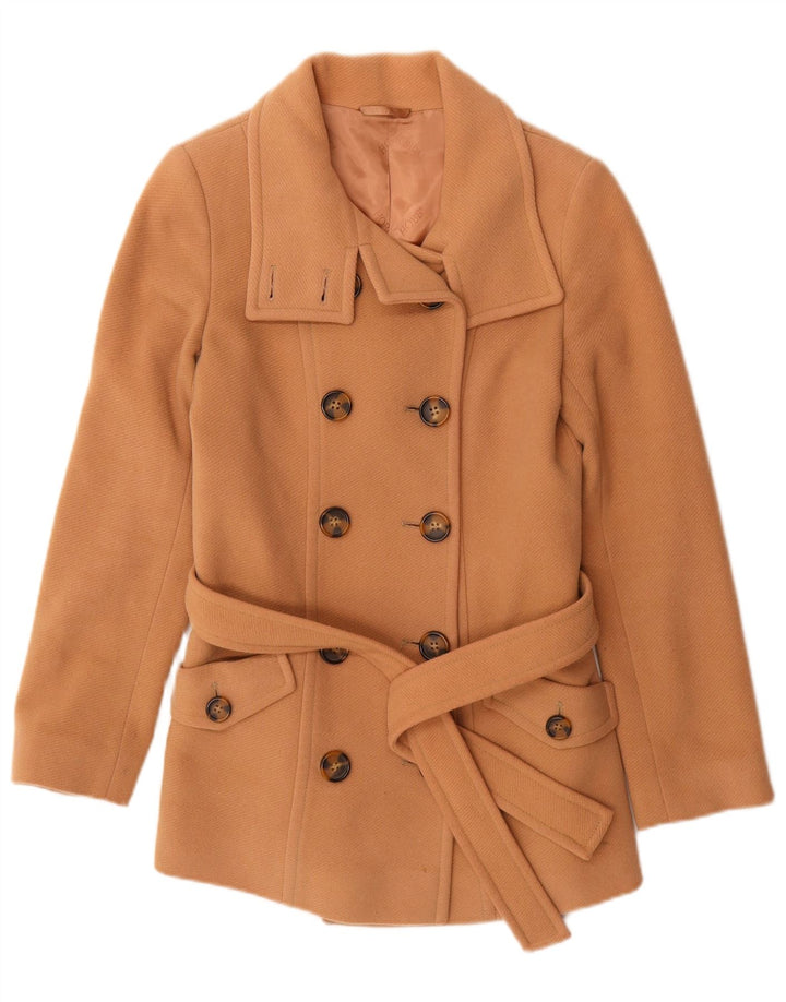 HOBBS Damski płaszcz grochowy UK 8 Small Beżowa wełna