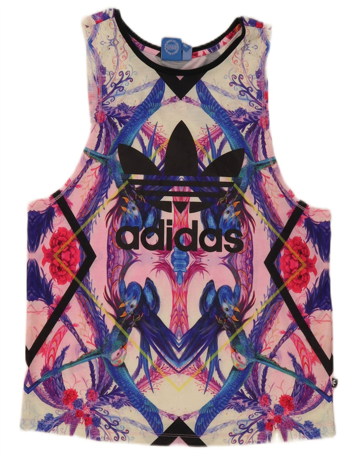 Damska kamizelka graficzna Adidas Top UK 8 Mały wielobarwny poliester