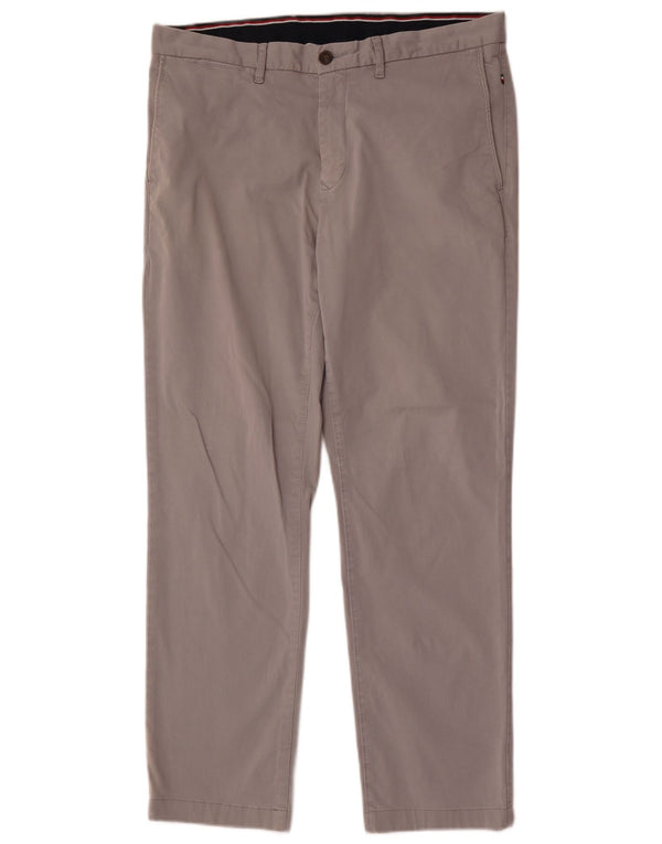 Męskie proste spodnie chino Zara W34 L29 Szara bawełna