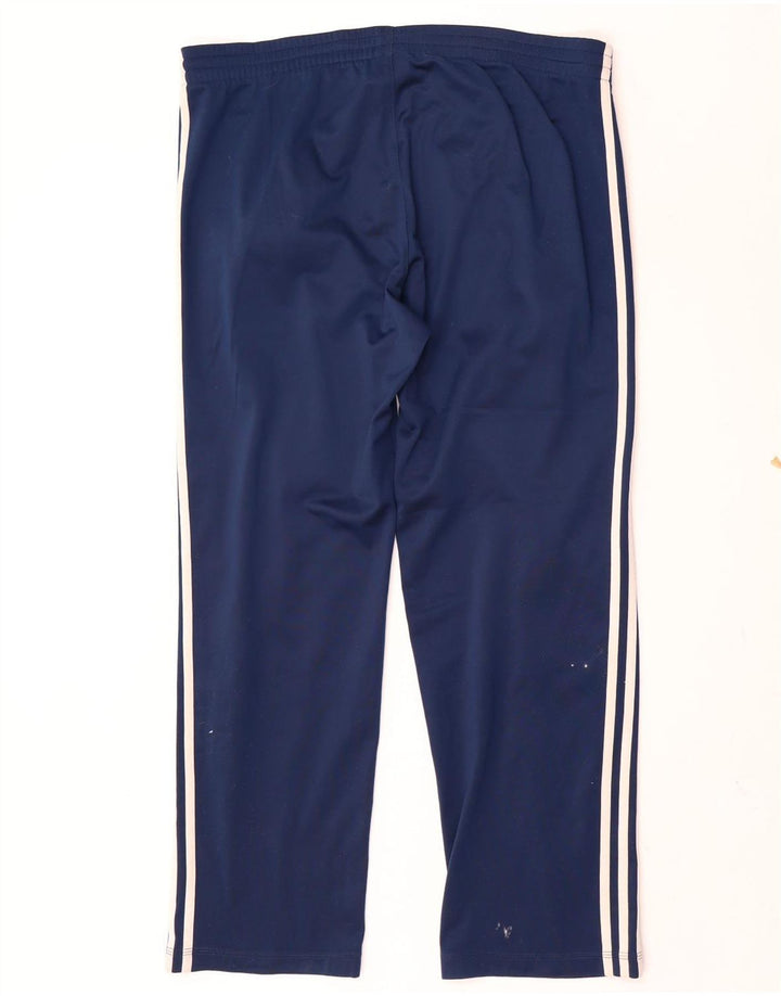Męskie spodnie dresowe Adidas, średni granatowy poliester