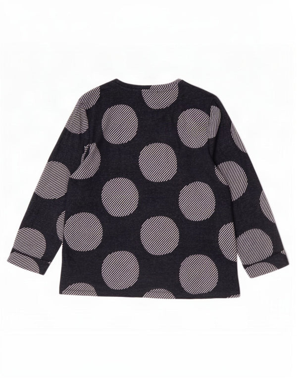 Marks & Spencer Damski top z rękawem 3/4 UK 12, średni granatowy geometryczny