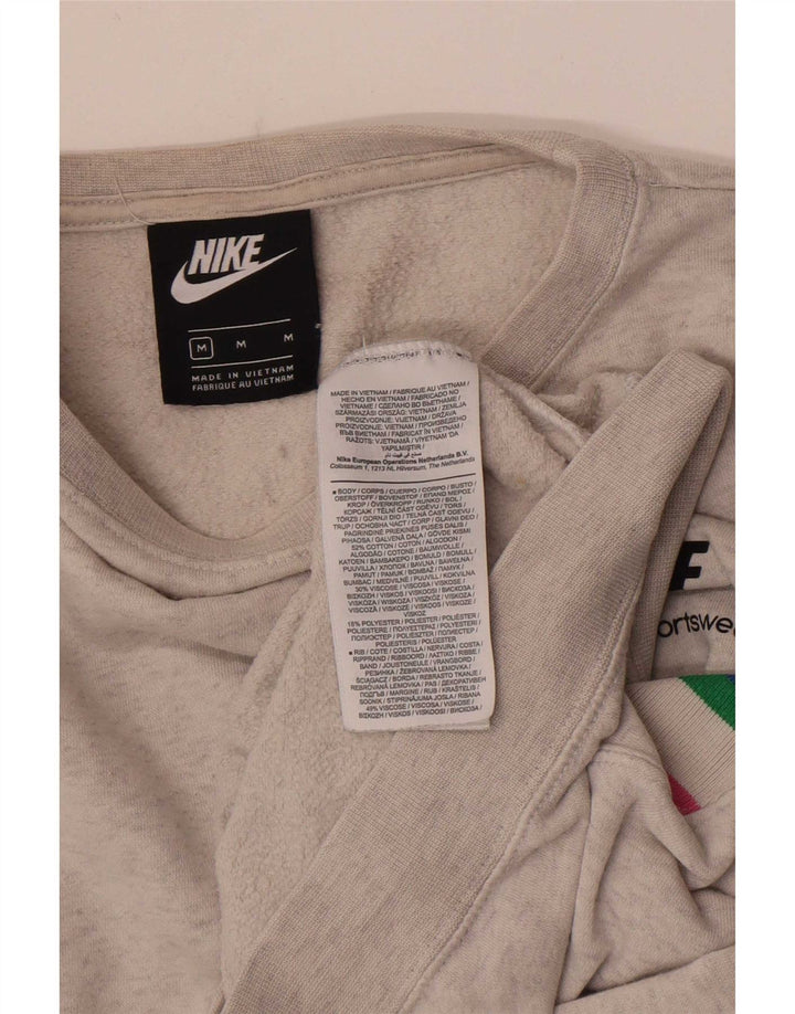 Damska bluza dresowa Nike Crop Oversize UK 14 w średnie szare paski