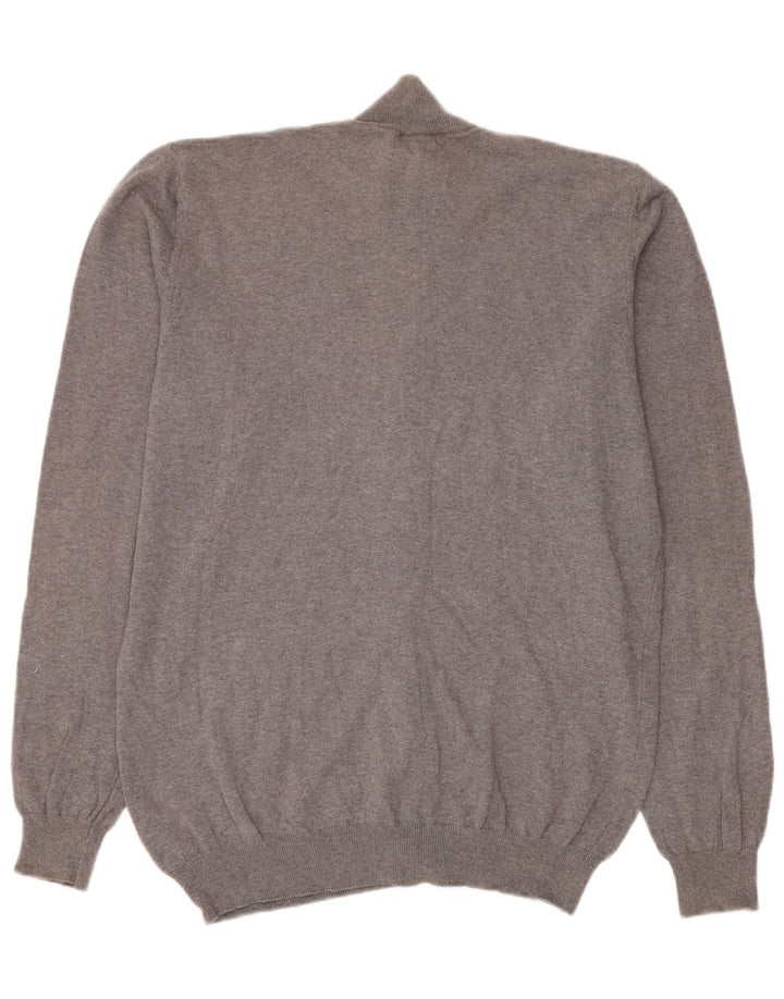 Męski sweter rozpinany Sergio Tacchini, średnioszary, bawełniany