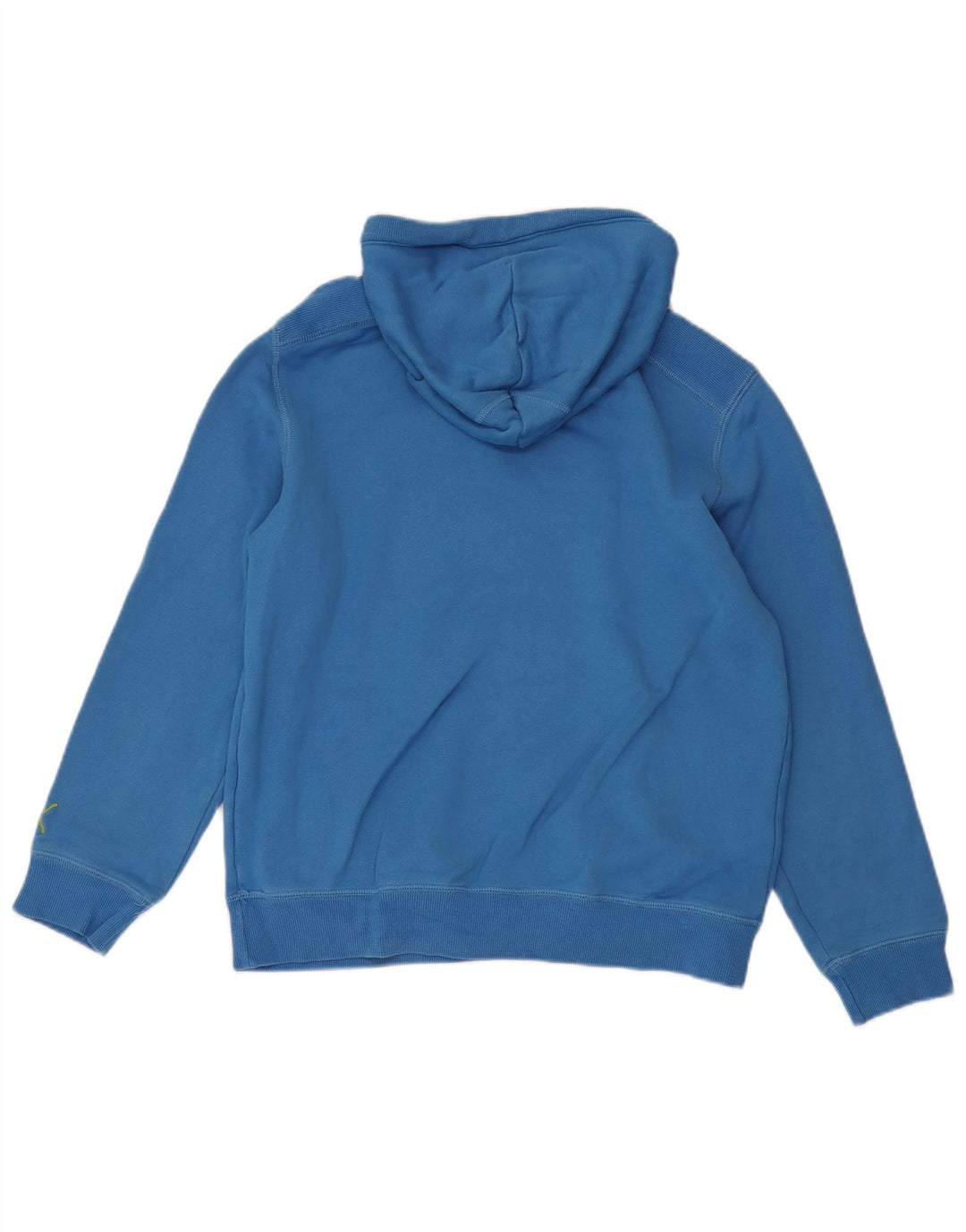 PUMA Mens Graphic Hoodie Jumper Small Blue Cotton