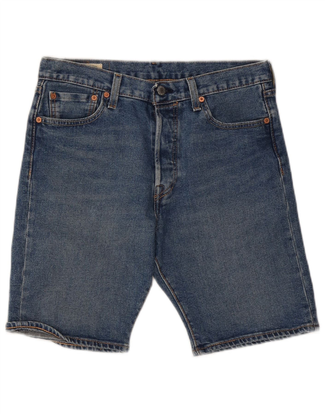 Męskie spodenki jeansowe LEVI'S 501 W30 Średnioniebieskie, bawełniane