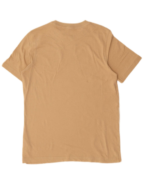 Męski T-shirt z grafiką Puma, mały, beżowy, bawełniany