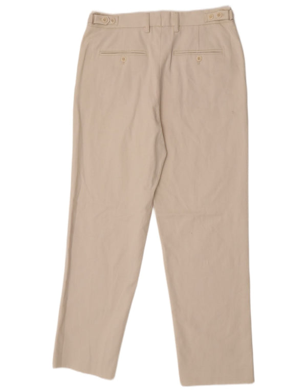 Zara Mens Tapered Chino Trousers EU 40 Medium W31 L30 Off White Cotton