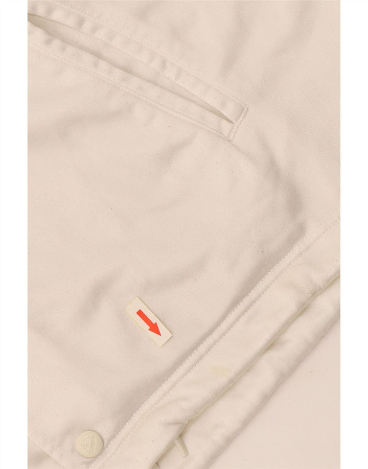 Męska kurtka dresowa KAPPA z grafiką, poliester w kolorze średniej bieli