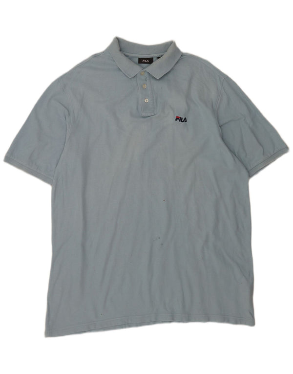 Męska koszulka polo Fila 2XL, niebieska, bawełniana