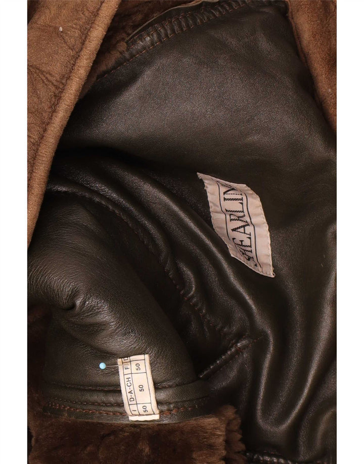 Vintage męska kurtka Shearling IT 50 Large Brown
