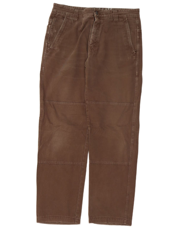 Murphy & Nye Mens Sailwear Straight Chino Trousers W36 L32 Brown Cotton
