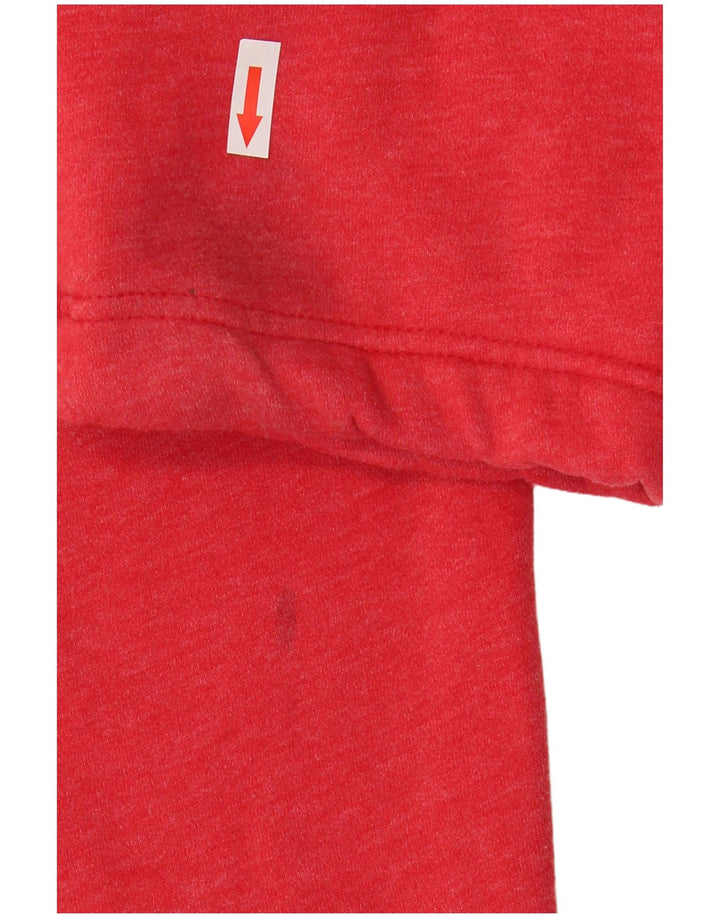 Męskie spodnie dresowe Hollister Graphic, średniej wielkości, czerwone, bawełniane