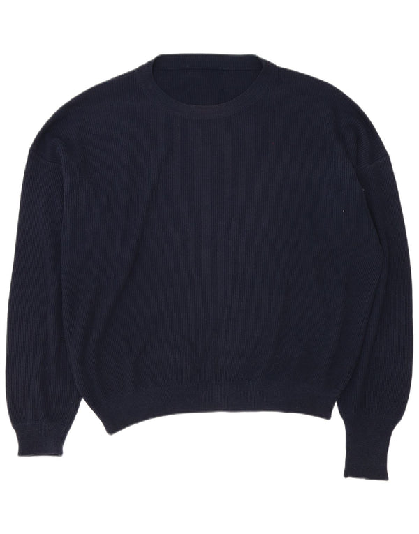 Vintage męski sweter z dekoltem w łódkę XL granatowy