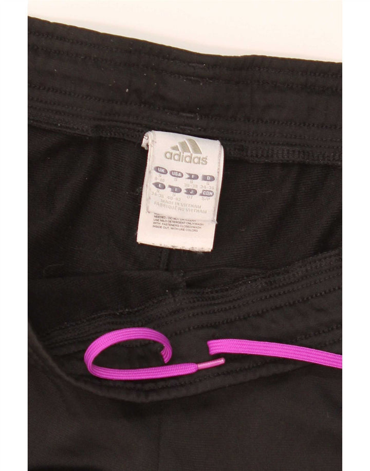 Damskie spodnie dresowe Adidas UK 8/10, małe, czarne, poliestrowe