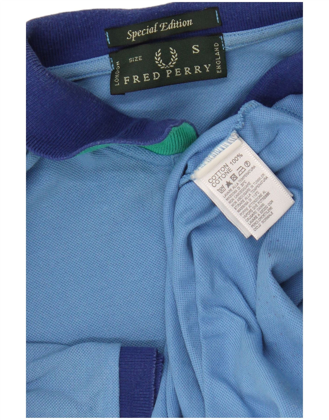 Męska koszulka polo Fred Perry, mała, niebieska, bawełniana