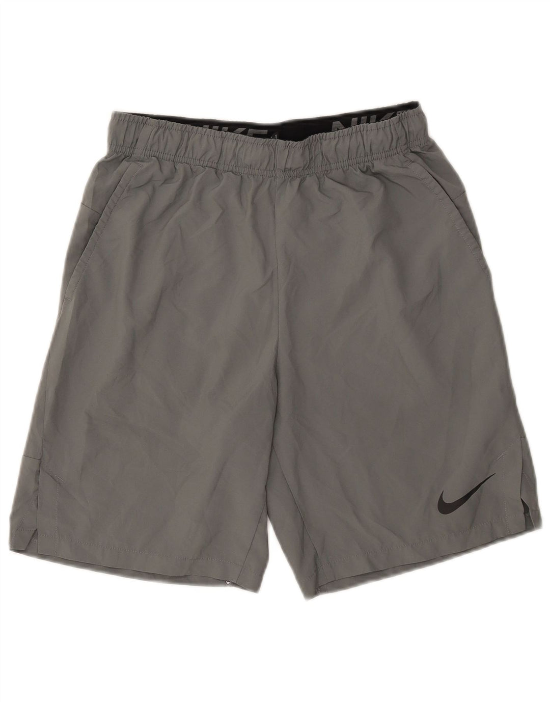 Męskie spodenki sportowe Nike Dri Fit Standard Fit, małe, szare, poliestrowe