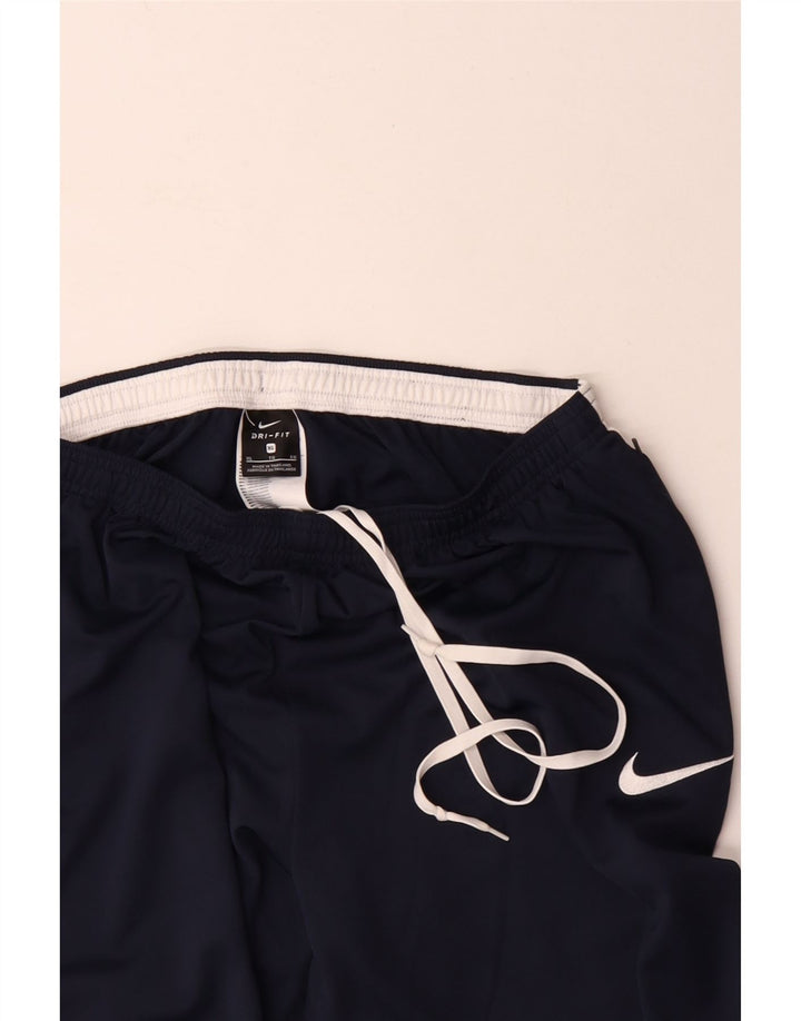Męskie spodnie dresowe Nike Dri Fit XL, granatowe, z blokami kolorów, poliestrowe