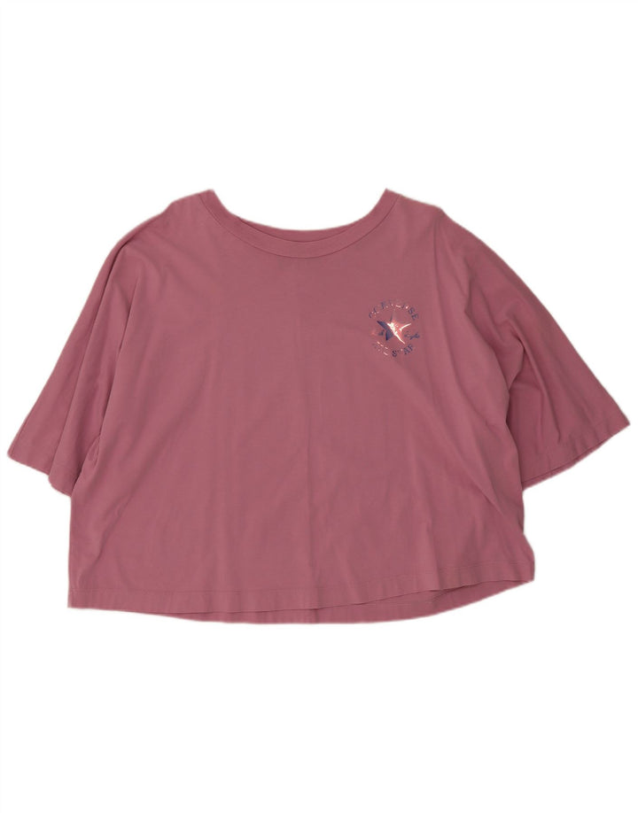 Damska koszulka oversize Converse Top UK 10 Small Pink Cotton