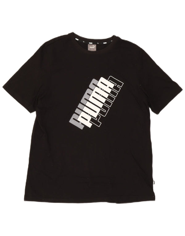 Męski T-shirt z grafiką Puma, duży, czarny