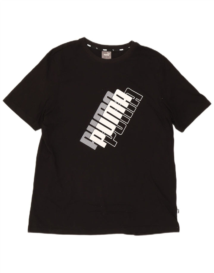 Męski T-shirt z grafiką Puma, duży, czarny