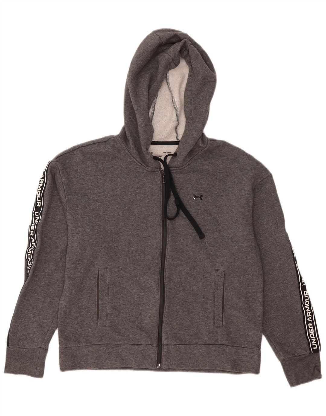 Damska bluza z kapturem i zamkiem Under Armour UK 14 w kolorze średnioszarym