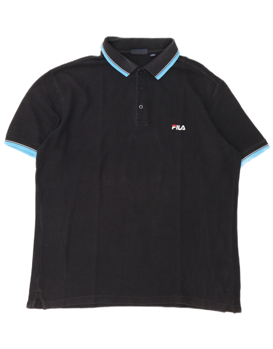 Męska koszulka polo Fila IT 52, duża, czarna, bawełniana