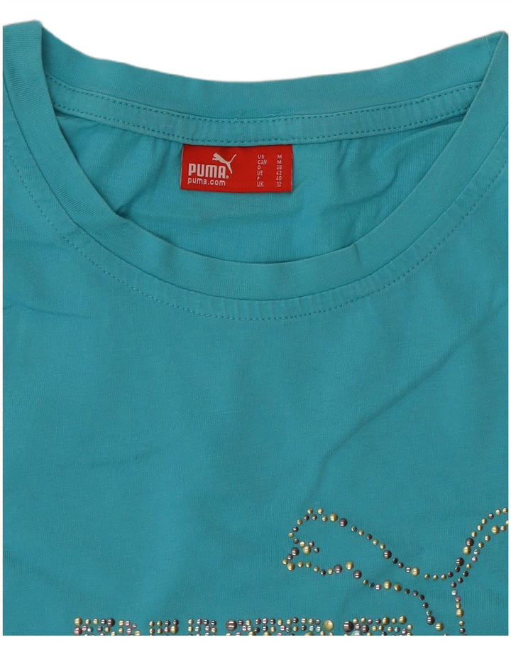 Damska koszulka z grafiką Puma Top UK 12 Medium Blue