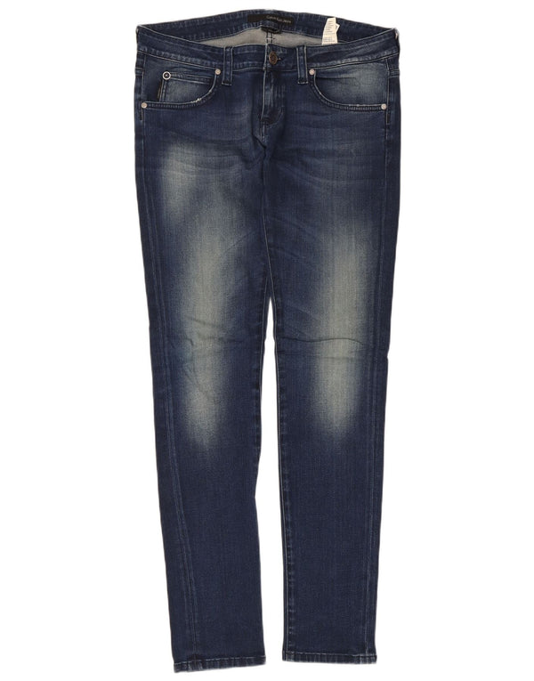 Damskie jeansy Skinny Calvin Klein W30 L31 Niebieskie bawełniane