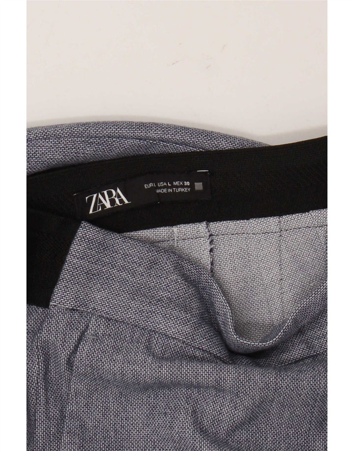 Spodnie damskie Zara Regular Chino, duże W30 L27 Niebieskie